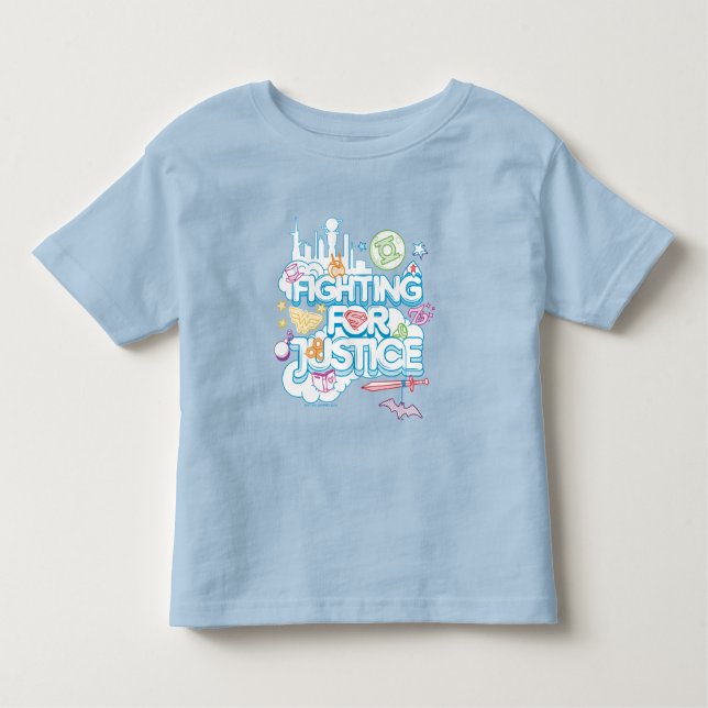 Camiseta Infantil DC Super Hero Girls Lutando Pela Justiça (Frente)