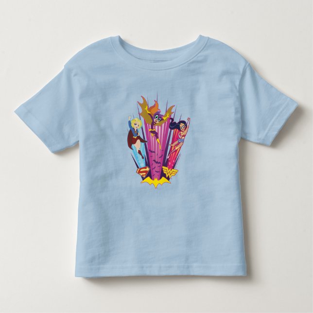 Camiseta Infantil DC Super Hero Girls Trio (Frente)