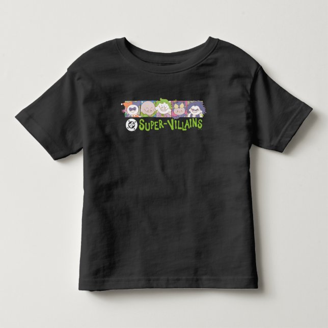 Camiseta Infantil DC Super-Villains Cartoon Lineup (Frente)