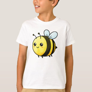 Camiseta Infantil de Abelha Kawaii Fofa