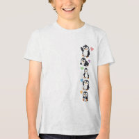Camiseta Infantil de Amigos Pinguins Fofos — Pingu