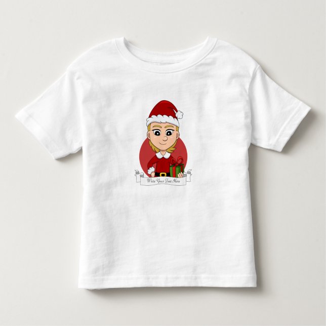 Camiseta infantil de animação de natal (Frente)