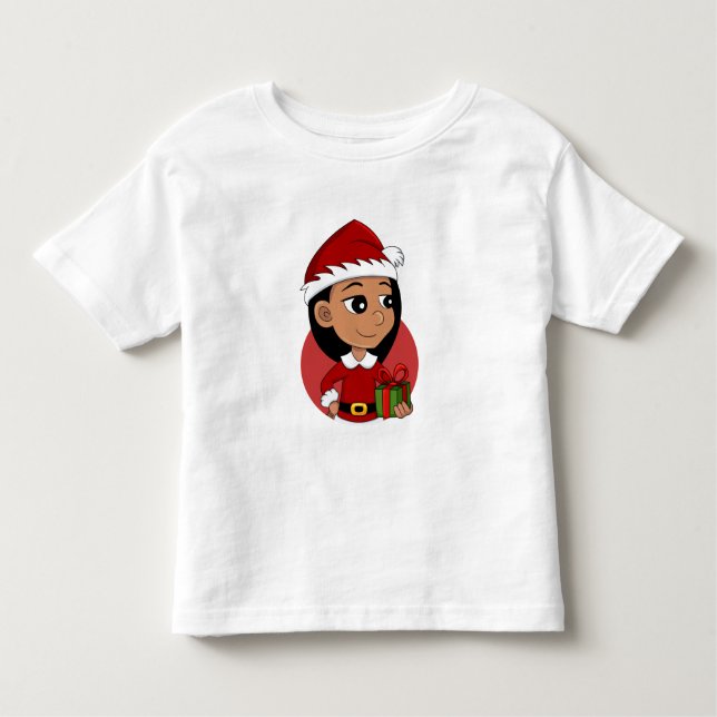 Camiseta infantil de animação de natal (Frente)
