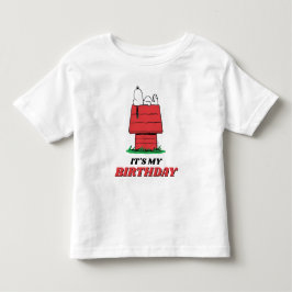 Camiseta infantil de aniversário da casa do cachor