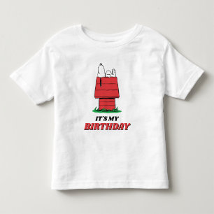 Camiseta infantil de aniversário da casa do cachor