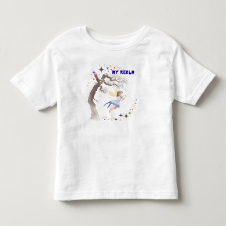 Camiseta Infantil de Aquarela Fada Meu Reino Fofa