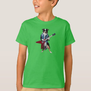 Camiseta Infantil de Australian Shepherd Fofo Estr
