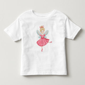 Camiseta Infantil de Bailarina Fada em Aquarela