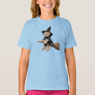 Camiseta Infantil de Bruxa Ursinho Teddy Fofo