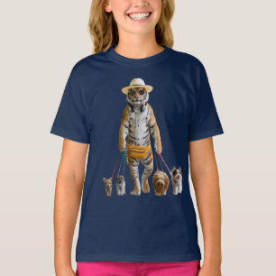 Camiseta Infantil de Cachorro Andarilho de Tigre E
