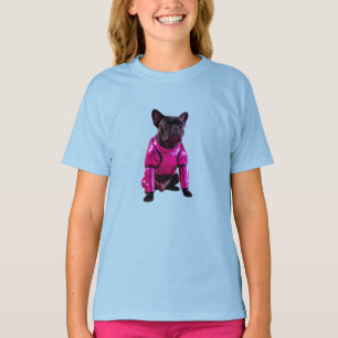 Camiseta Infantil de Cachorro Robô French Bulldog