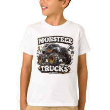 Camiseta Infantil de Caminhão Monstro de Energia
