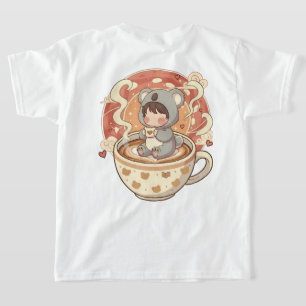 Camiseta Infantil de Coala Chibi Divertido para Cr