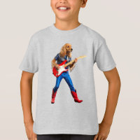 Camiseta Infantil de Cocker Spaniel Engraçado Rock