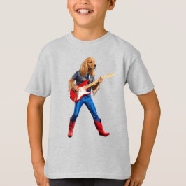 Camiseta Infantil de Cocker Spaniel Engraçado Rock