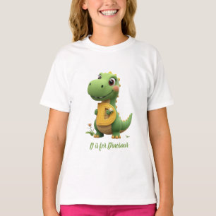 Camiseta Infantil de Dinossauro Fofo   D é para Di