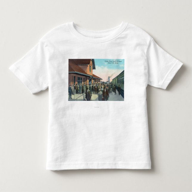 Camiseta Infantil De-Embarque dos passageiros do trem (Frente)
