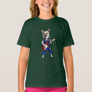 Camiseta Infantil de Estrela do Rock Chihuahua Fof