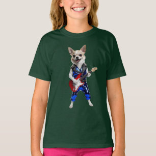 Camiseta Infantil de Estrela do Rock Chihuahua Fof
