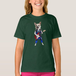 Camiseta Infantil de Estrela do Rock Chihuahua Fof