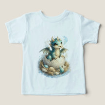 Camiseta Infantil de Fantasia de Bebê Dragão Fofo