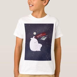 Camiseta Infantil de Fantasmas e OVNI Fofos
