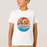 Camiseta infantil de férias de verão para a praia 