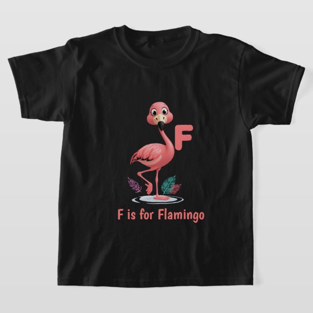 Camiseta Infantil de Flamingo Fofo | F é para Flam (Postura )