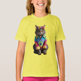 Camiseta Infantil de Gatinho Atractive Hippie