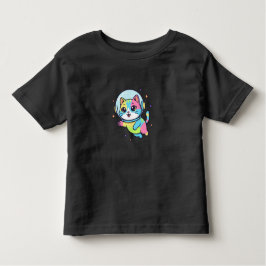 Camiseta Infantil de Gato Astronauta