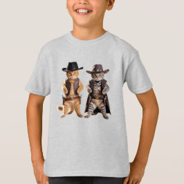 Camiseta Infantil de Gato Atirador Fofo