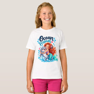 Camiseta Infantil de Golfinho Amigos da Sereia Fof