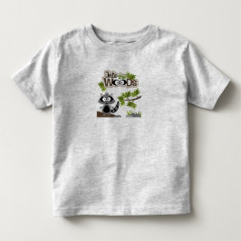 Camiseta Infantil de Guaxinim Fofo na Floresta