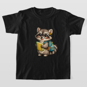 Camiseta Infantil de Guaxinim Fofo para Volta às A