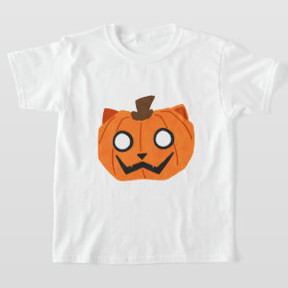 Camiseta infantil de Halloween com abóbora e gato