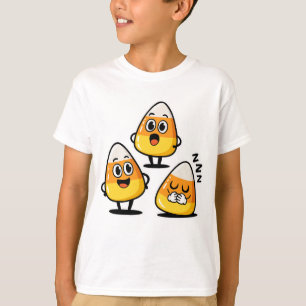 Camiseta Infantil de Halloween com Candy Corn Fofa