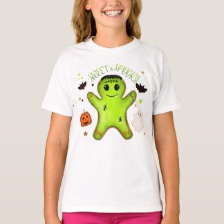 Camiseta Infantil de Halloween Frankenstein Ginger