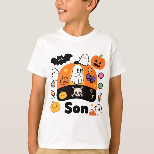 Camiseta Infantil de Halloween para Hijo Querido (Frente)