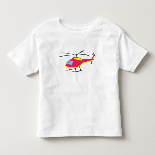 Camiseta infantil de helicóptero voador fofo (Frente)