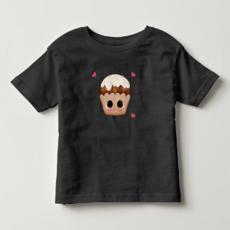 Camiseta Infantil de Kawaii Cupcake de Chocolate