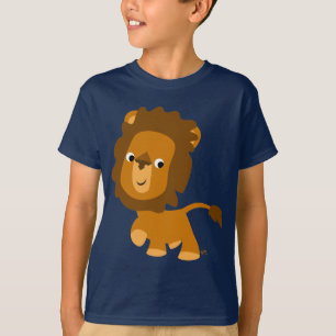 Camiseta infantil de leão com conteúdo de desenho