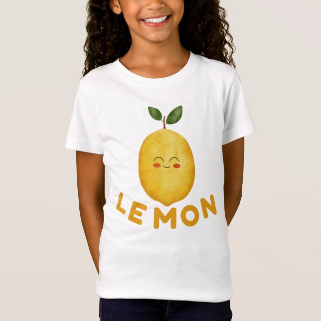 Camiseta Infantil de Limão, Camisa de Frutas Fofa  (Frente)