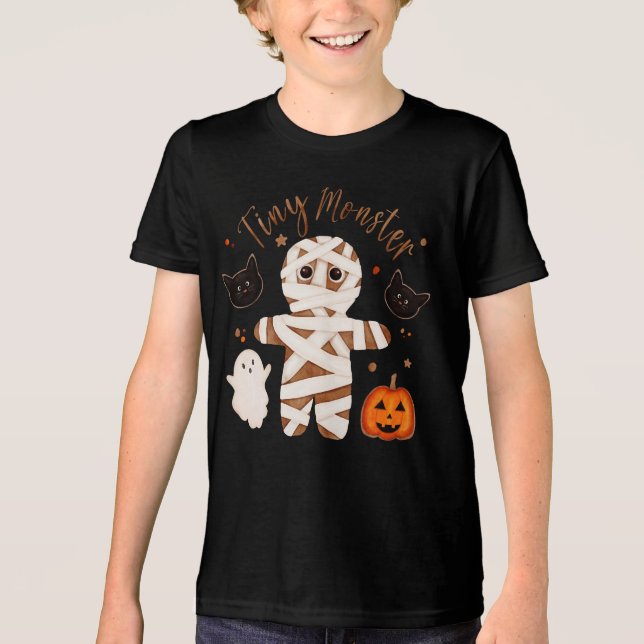 Camiseta Infantil de Múmia de Halloween (Frente)