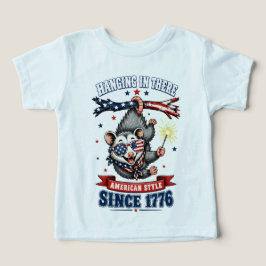 Camiseta Infantil de Opossum Pendurado para 4 de J