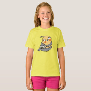 Camiseta Infantil de Pássaro de Desenho Fofo