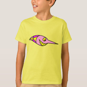 camiseta infantil de peixe engraçado