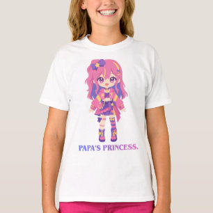 Camiseta Infantil de Personagem de Anime Fofo e Co