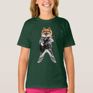 Camiseta Infantil de Pomerânia Rock Star