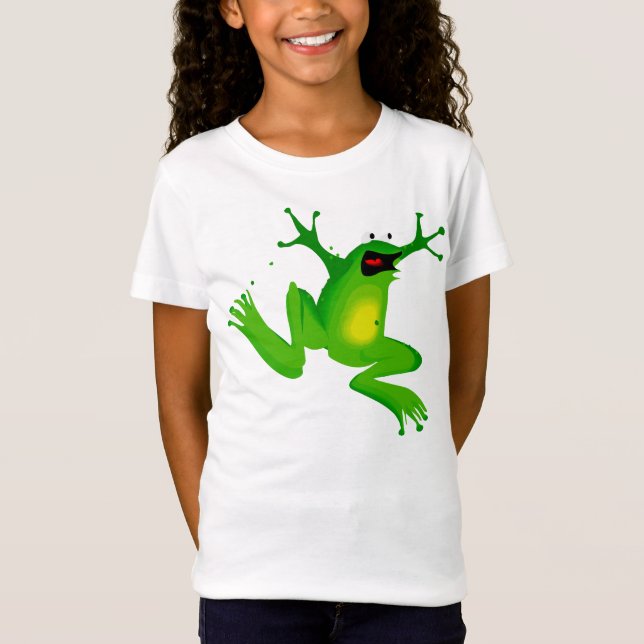 Camiseta Infantil de Rã Animada (Frente)
