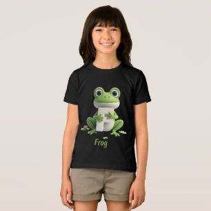 Camiseta Infantil de Rã Fofa R é de Rã Alfabeto